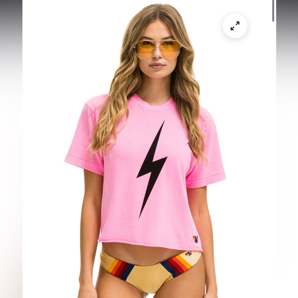 NWT Aviator Nation Bolt Boyfriend Tee